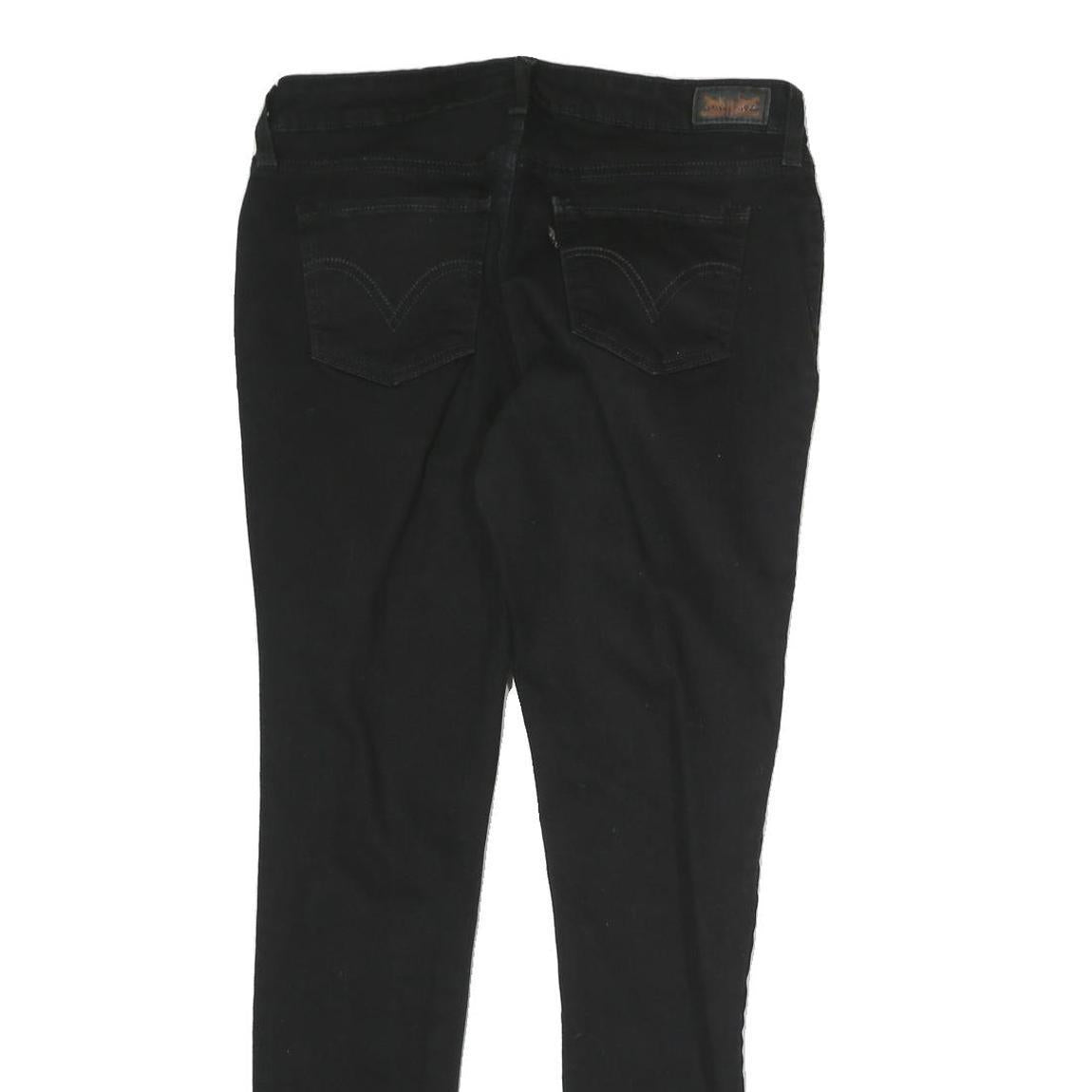 LEVI'S Womens Black Slim Skinny Denim Raw Cotton Blend W30 L28 Stretch Jeans