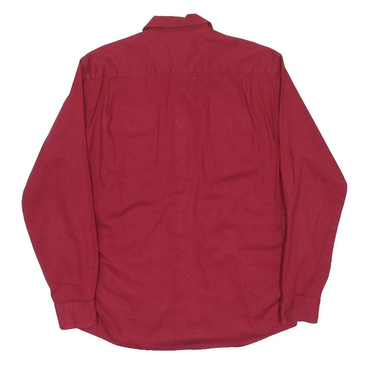 WRANGLER Mens Red Cotton Shirt M Casual Long Sleeve Button Pocket