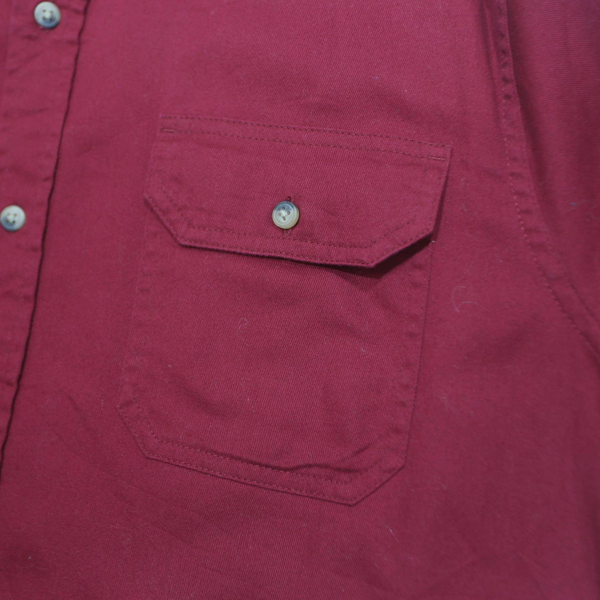 WRANGLER Mens Red Cotton Shirt M Casual Long Sleeve Button Pocket