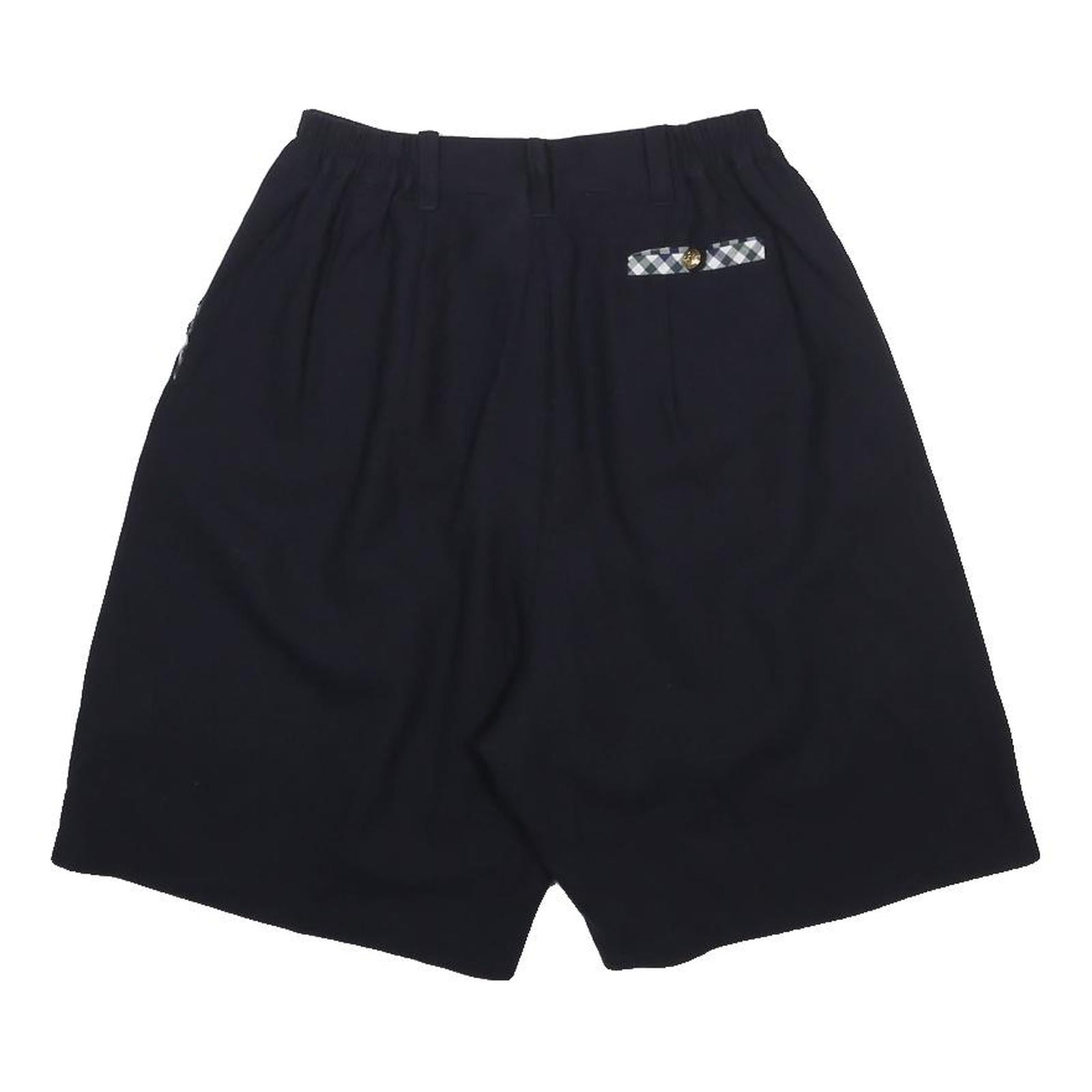 NOVA GARANANI Womens Shorts Black XS W25 Wool Blend Checked Trim Casual