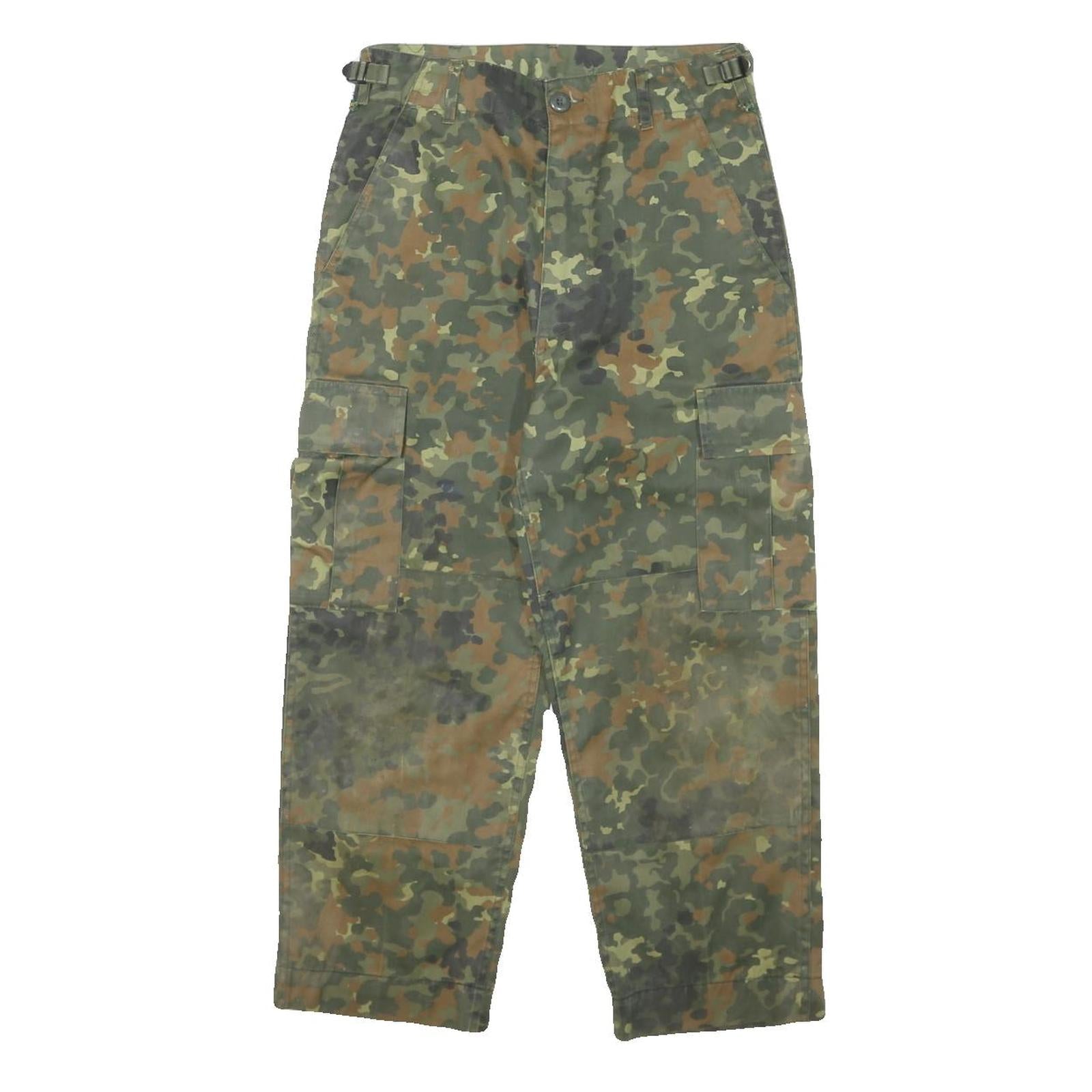 MIL-TEC Womens Cotton Blend Camouflage Relaxed Cargo Trousers W26 L23 Military