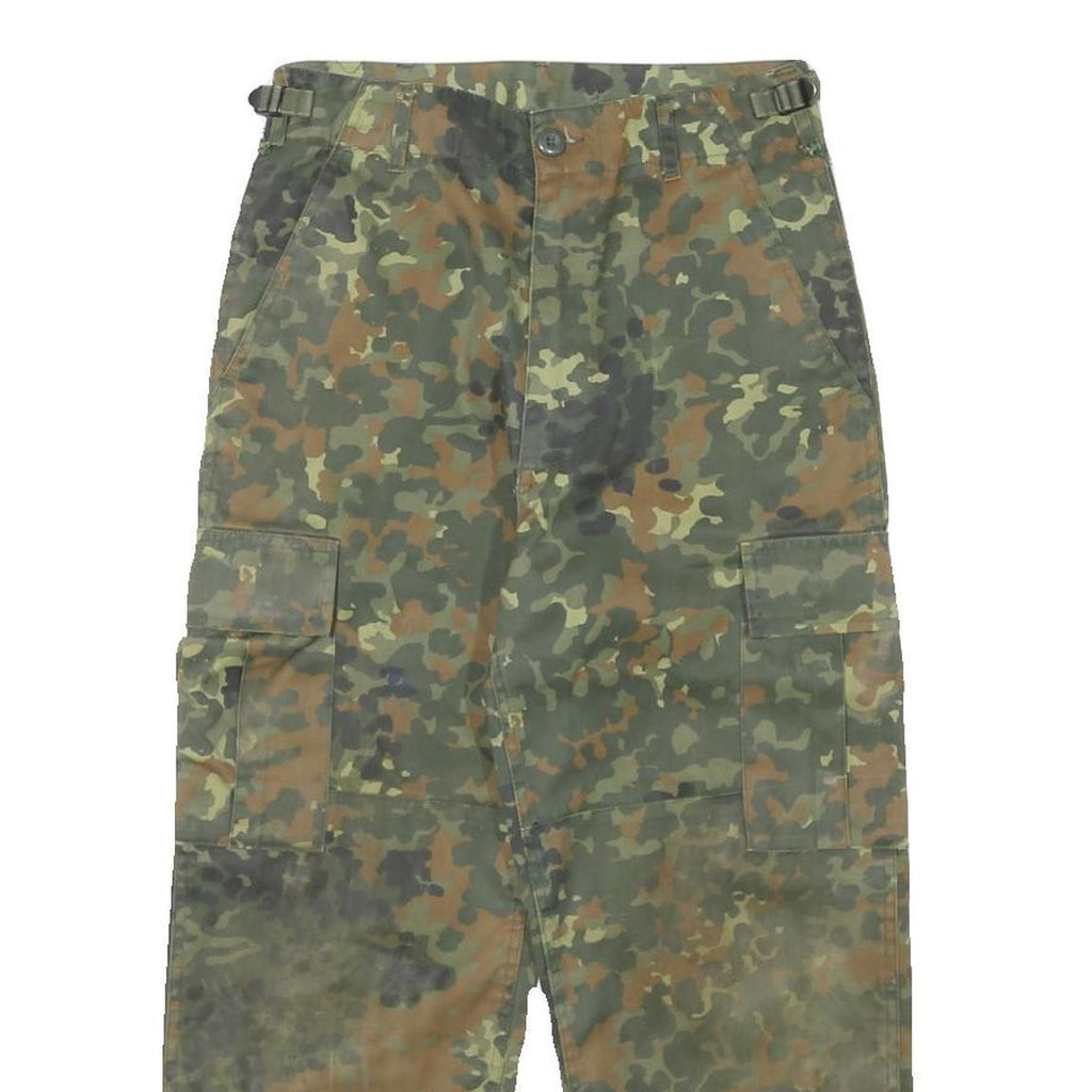 MIL-TEC Womens Cotton Blend Camouflage Relaxed Cargo Trousers W26 L23 Military
