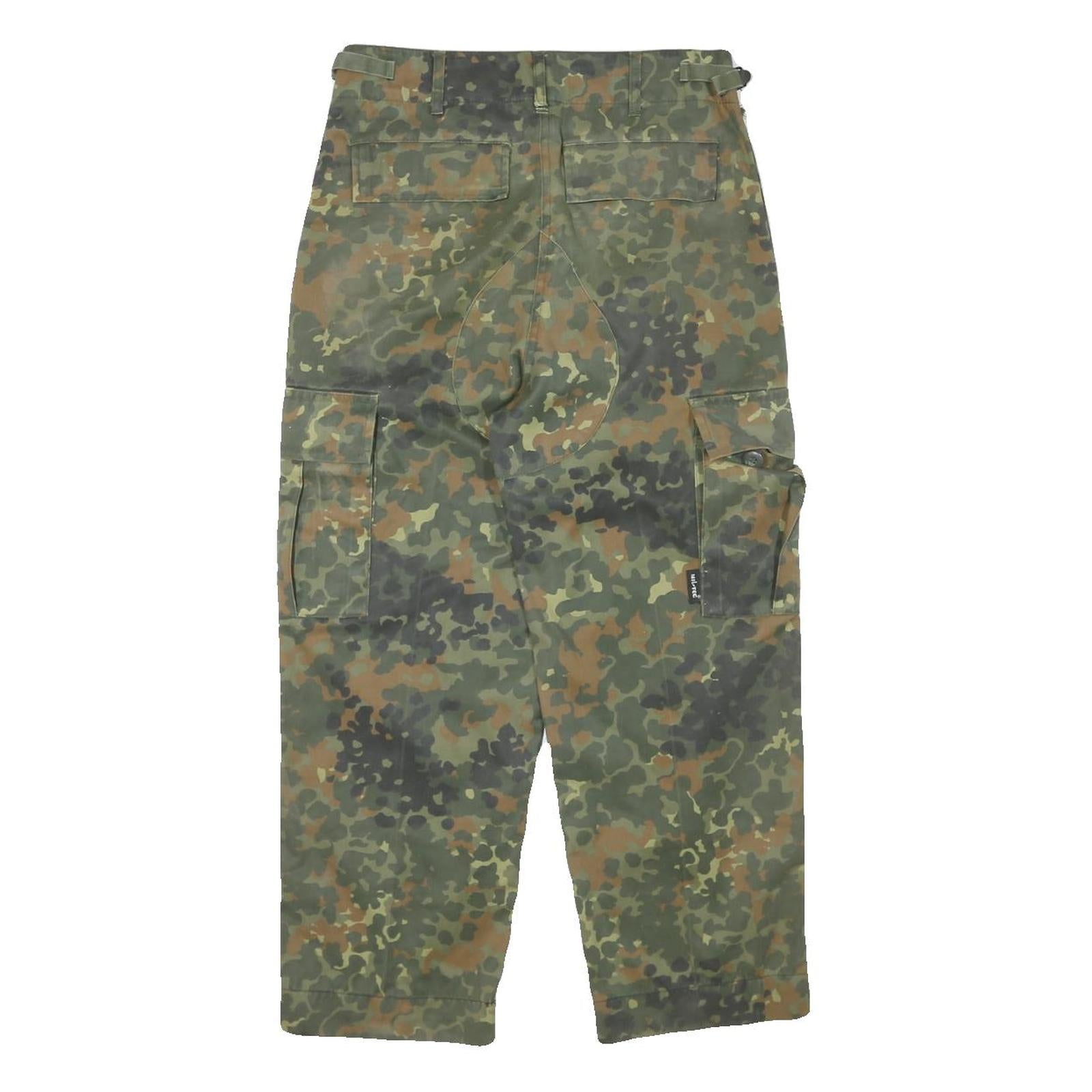 MIL-TEC Womens Cotton Blend Camouflage Relaxed Cargo Trousers W26 L23 Military