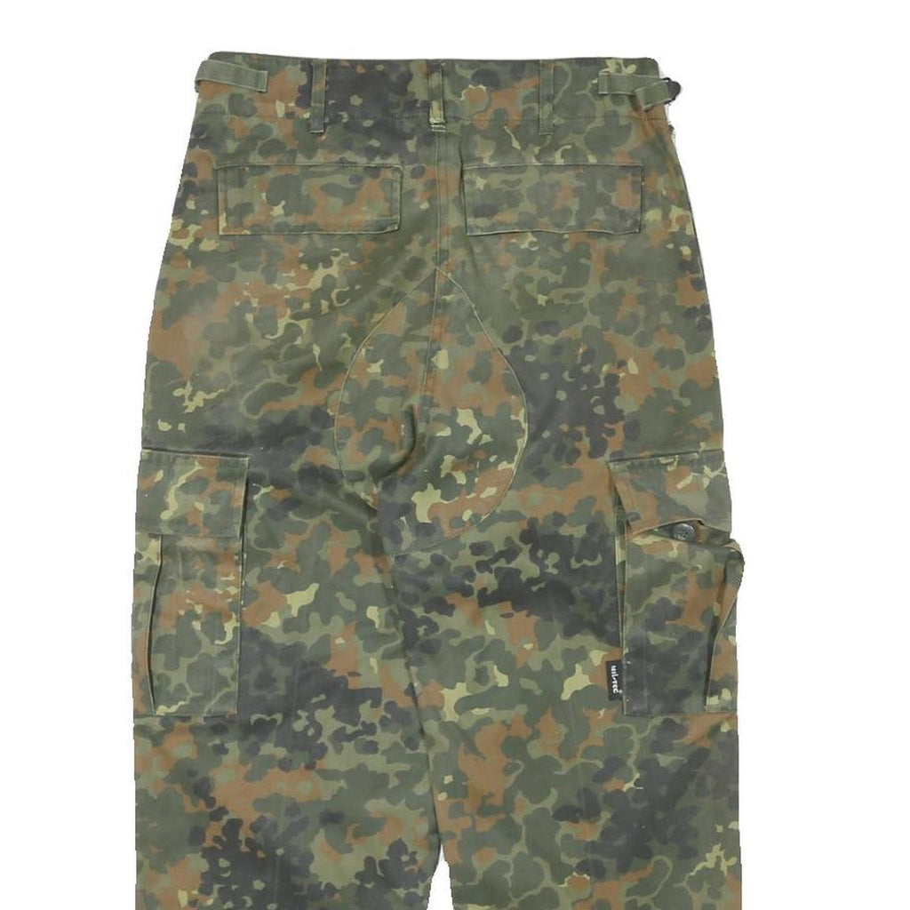 MIL-TEC Womens Cotton Blend Camouflage Relaxed Cargo Trousers W26 L23 Military