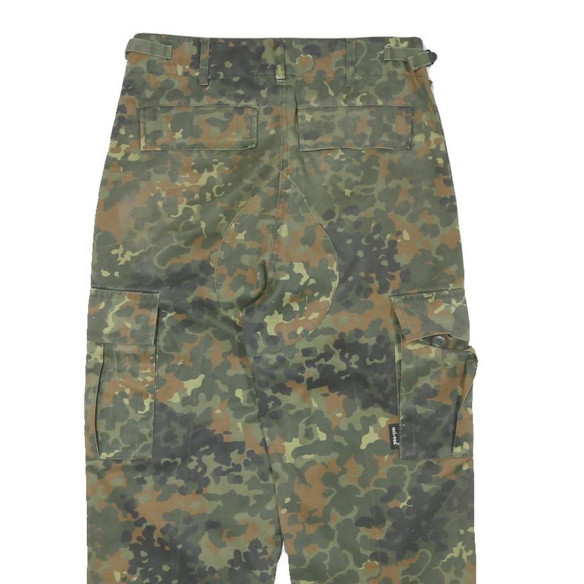 MIL-TEC Womens Cotton Blend Camouflage Relaxed Cargo Trousers W26 L23 Military