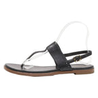 COLE HAAN Strappy Sandals Black Leather Womens UK 5.5