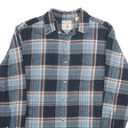 REDHEAD Mens Blue & Maroon Check Shirt M Casual Cotton Long Sleeve Button