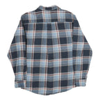 REDHEAD Mens Blue & Maroon Check Shirt M Casual Cotton Long Sleeve Button