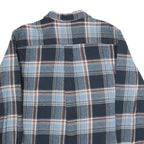 REDHEAD Mens Blue & Maroon Check Shirt M Casual Cotton Long Sleeve Button