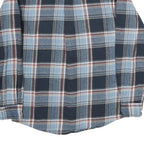 REDHEAD Mens Blue & Maroon Check Shirt M Casual Cotton Long Sleeve Button
