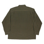 TOMMY HILFIGER Mens Green Check Shirt XL Cotton Blend Relaxed Fit Button Collar