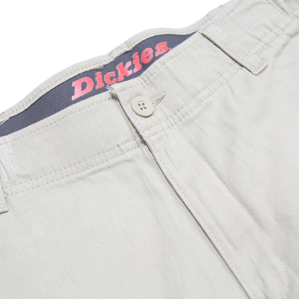 DICKIES Mens Cotton Blend Beige Regular Cargo Trousers W32 L30 Workwear Zip