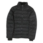 NAUTICA Womens Black Puffer Jacket L Polyester Zip Casual Quilted Winter Warm