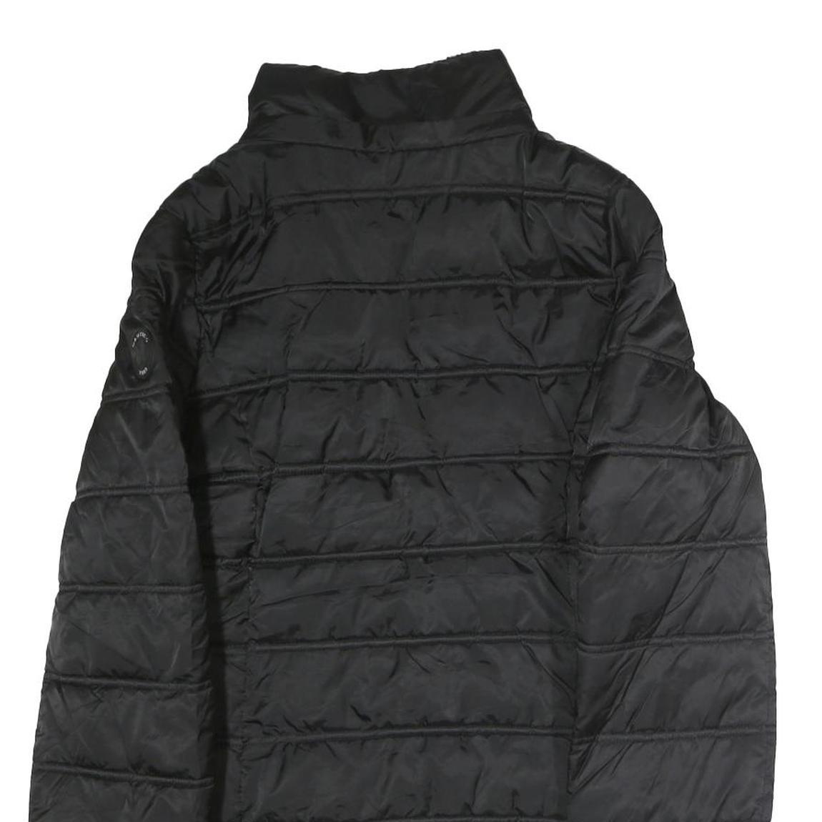 NAUTICA Womens Black Puffer Jacket L Polyester Zip Casual Quilted Winter Warm