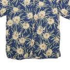 COOKE STREET Mens Blue Floral Cotton Blend Hawaiian Shirt M Short Sleeve Button