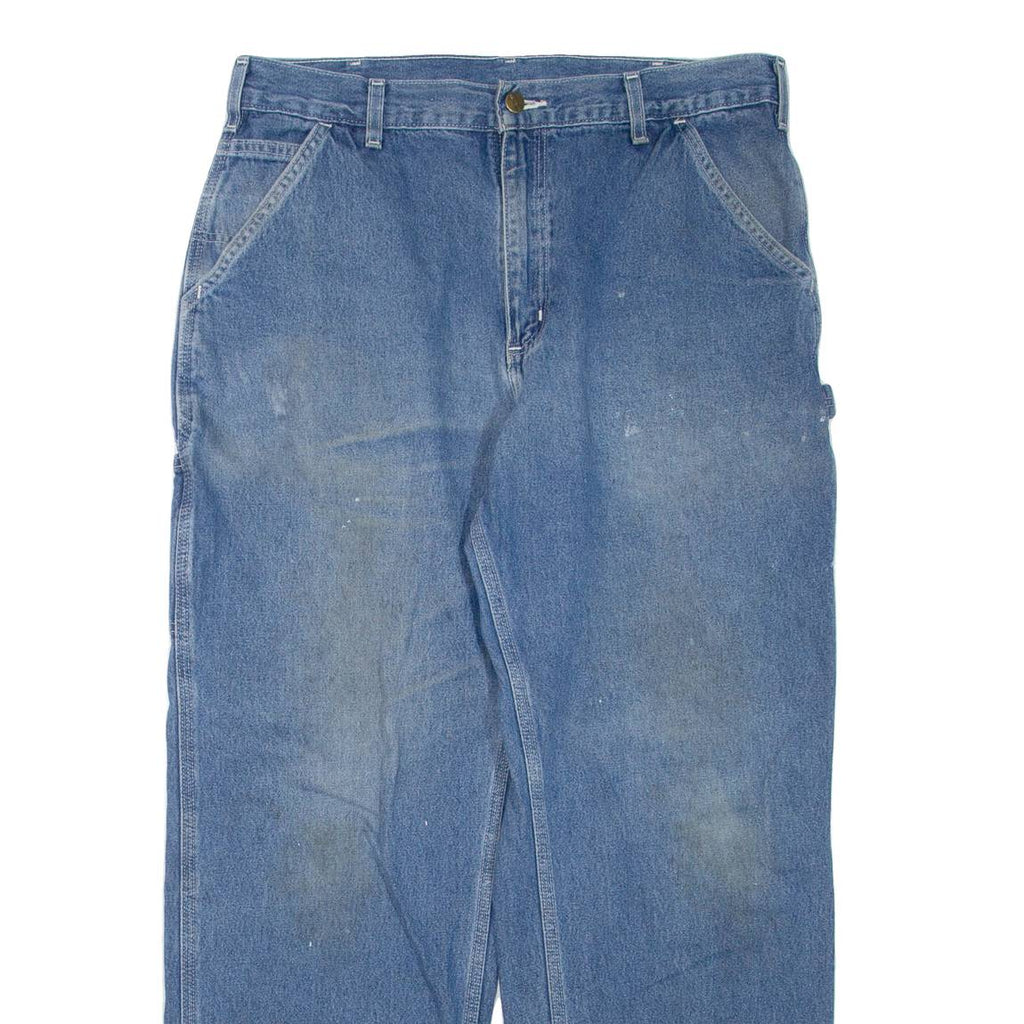 CARHARTT Mens Jeans Blue Regular Straight W36 L30
