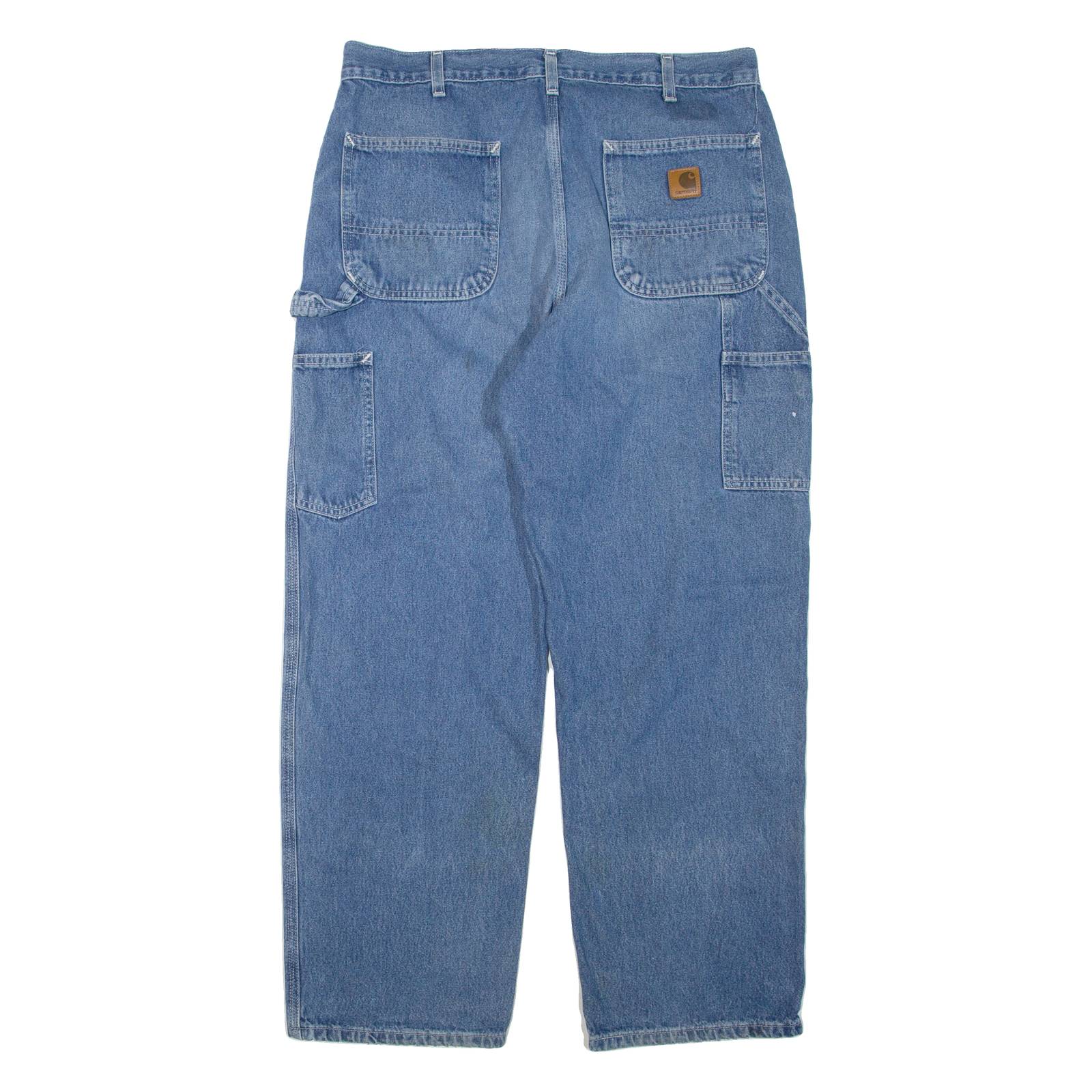 CARHARTT Mens Jeans Blue Regular Straight W36 L30