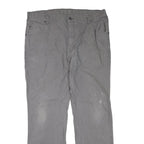 DICKIES Mens Jeans Grey Regular Straight Denim Good W40 L32 Workwear Zip