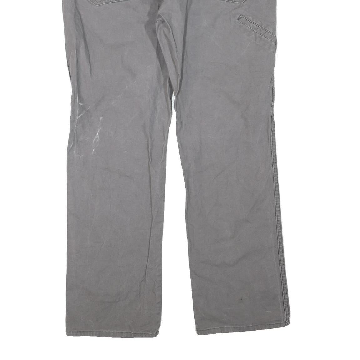 DICKIES Mens Jeans Grey Regular Straight Denim Good W40 L32 Workwear Zip