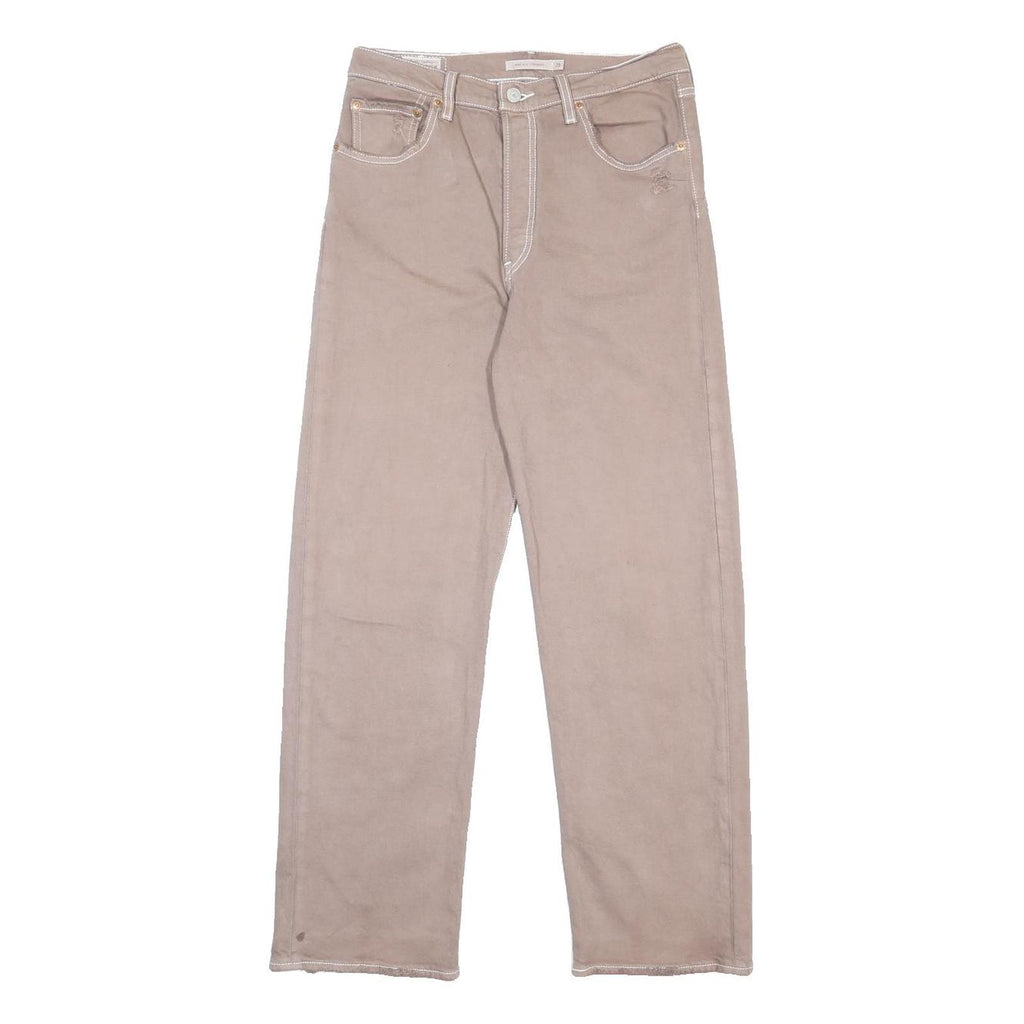 LEVI'S Womens Jeans Beige Relaxed Straight Denim W29 L29 Casual Button Fly
