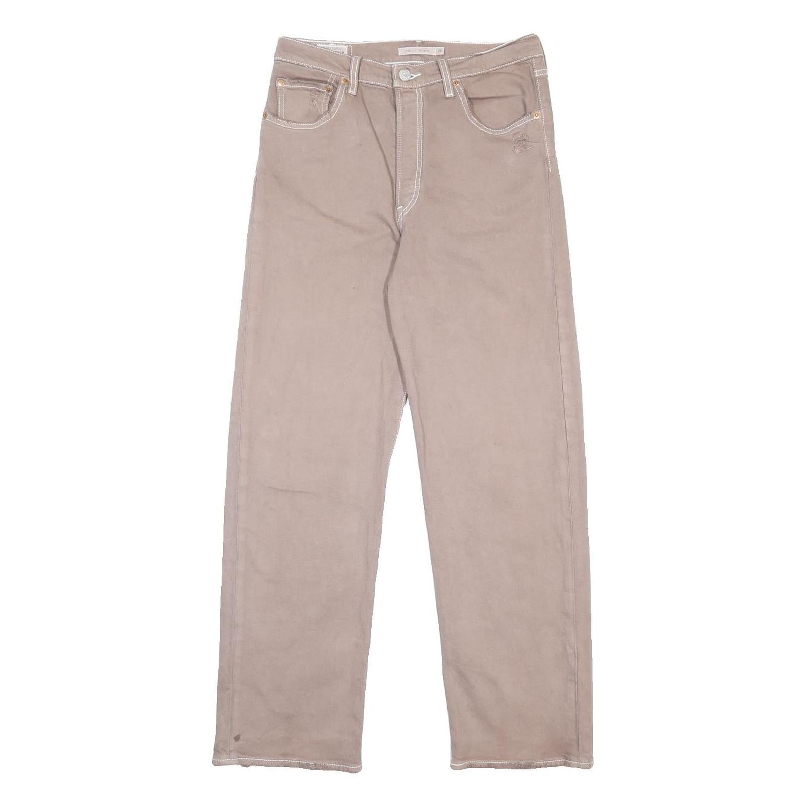 LEVI'S Womens Jeans Beige Relaxed Straight Denim W29 L29 Casual Button Fly