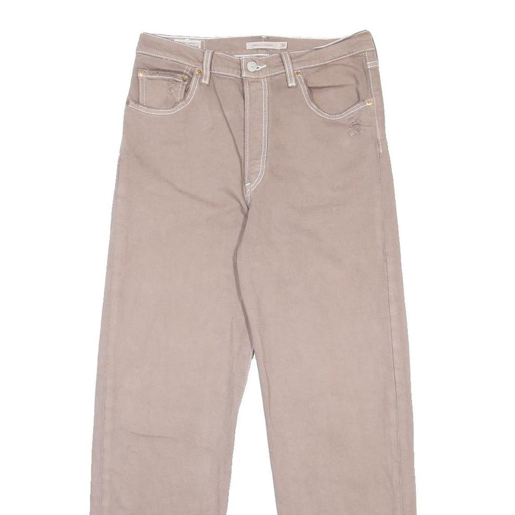 LEVI'S Womens Jeans Beige Relaxed Straight Denim W29 L29 Casual Button Fly