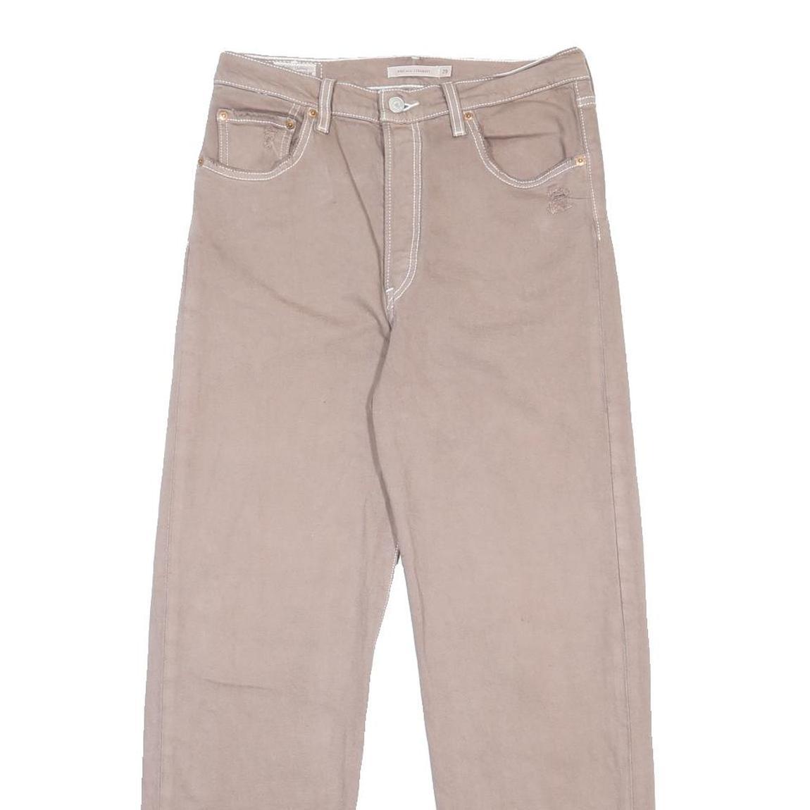 LEVI'S Womens Jeans Beige Relaxed Straight Denim W29 L29 Casual Button Fly