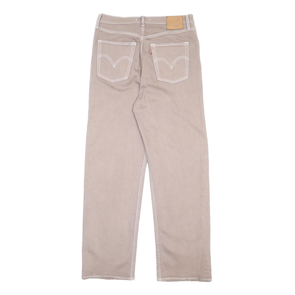 LEVI'S Womens Jeans Beige Relaxed Straight Denim W29 L29 Casual Button Fly