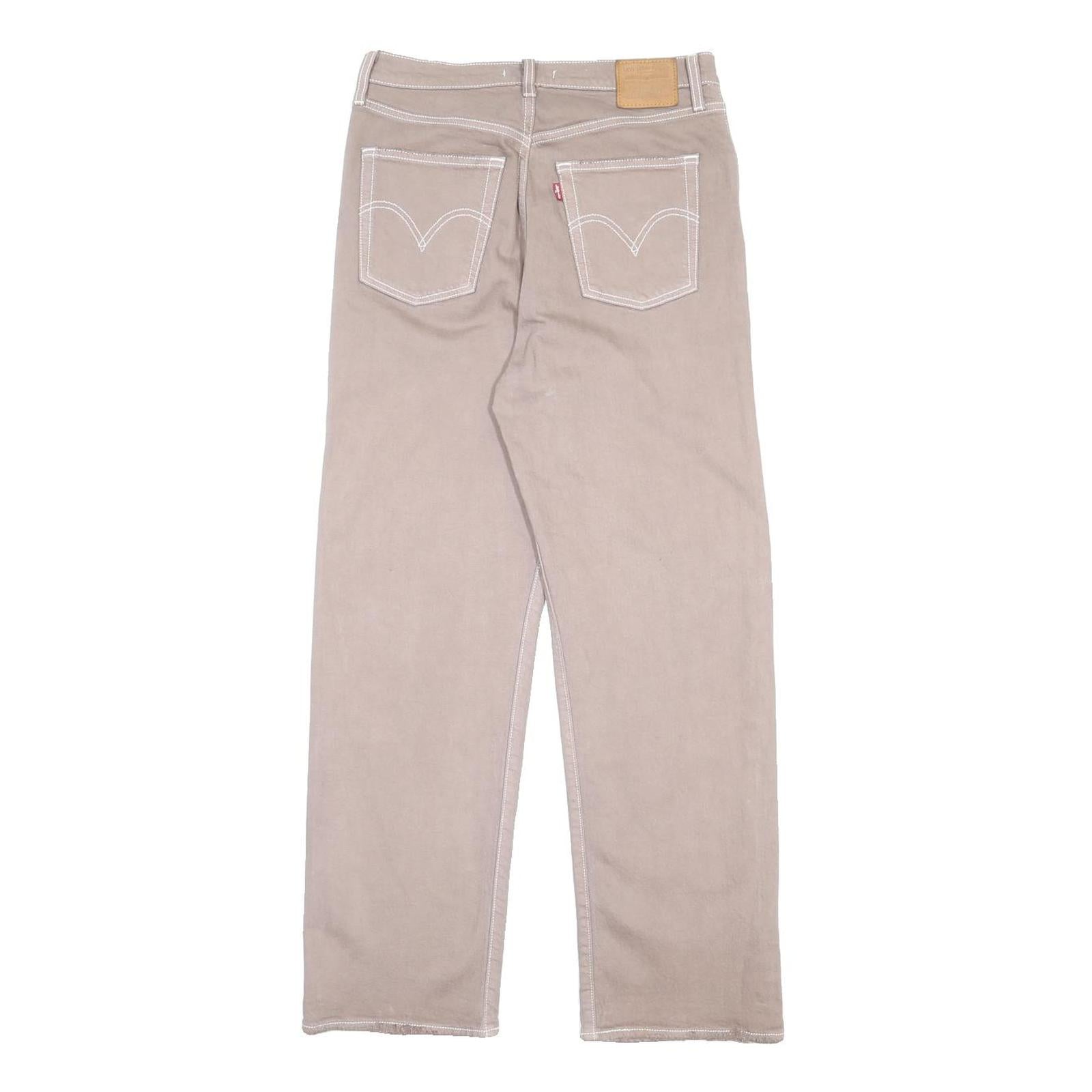 LEVI'S Womens Jeans Beige Relaxed Straight Denim W29 L29 Casual Button Fly