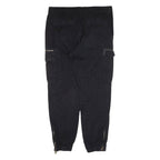 JOHN ADAMS Cargo Womens Trousers Black Regular Tapered W36 L29
