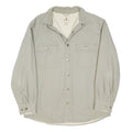 WOOLRICH Mens Beige Button Jacket L Cotton Blend Classic Fit Casual Style