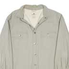 WOOLRICH Mens Beige Button Jacket L Cotton Blend Classic Fit Casual Style
