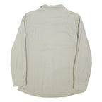 WOOLRICH Mens Beige Button Jacket L Cotton Blend Classic Fit Casual Style