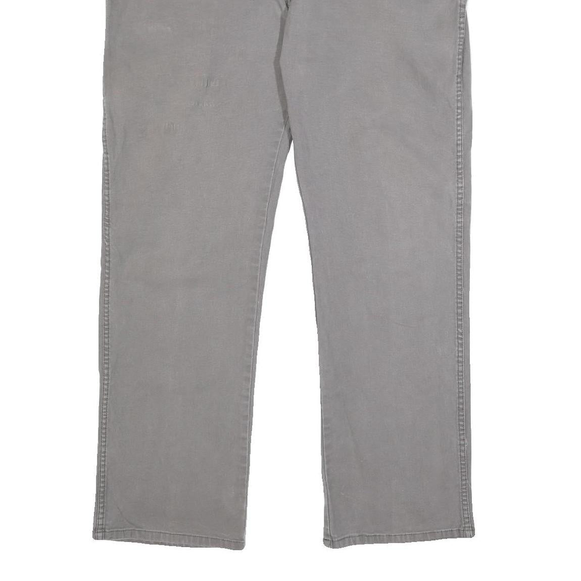 DICKIES Mens Cotton Blend Grey Regular Straight Trousers W38 L29 Workwear Casual