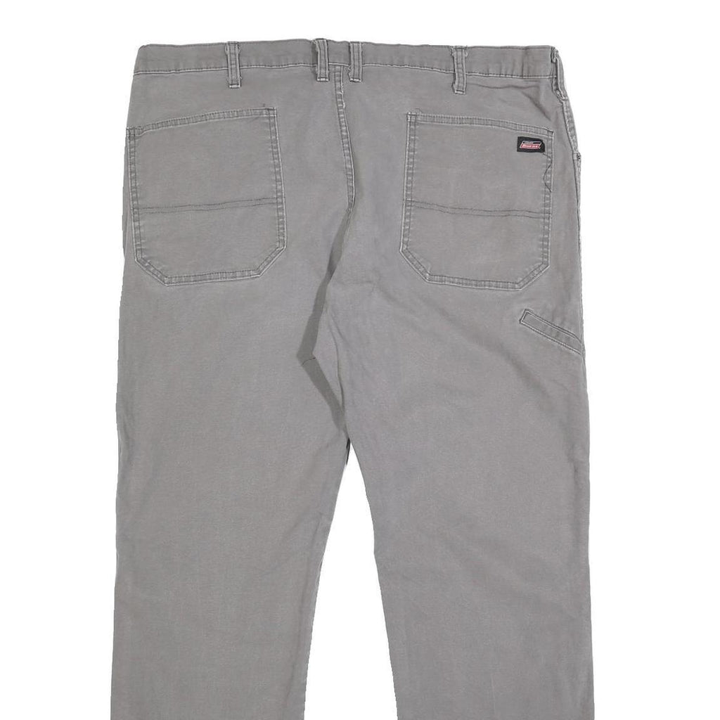 DICKIES Mens Cotton Blend Grey Regular Straight Trousers W38 L29 Workwear Casual