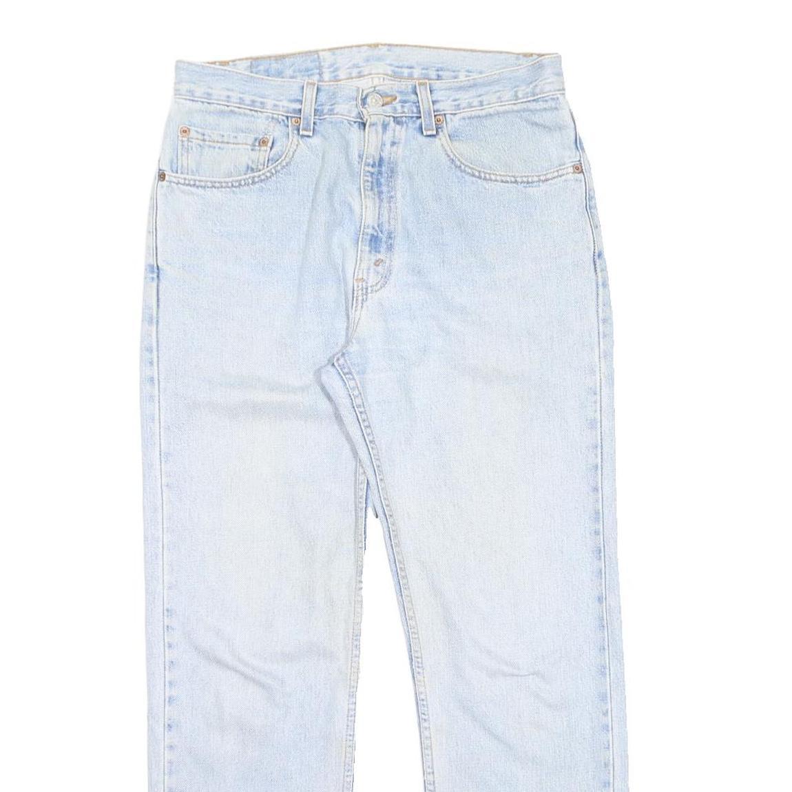 LEVI'S Mens Light Blue Regular Fit Straight Leg Cotton Blend Trousers W32 L30