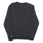 CHAMPION Mens Black Crew Neck S Cotton Blend Logo Sweatshirt