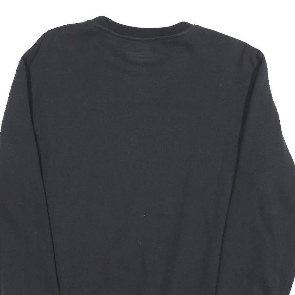 CHAMPION Mens Black Crew Neck S Cotton Blend Logo Sweatshirt