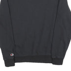 CHAMPION Mens Black Crew Neck S Cotton Blend Logo Sweatshirt