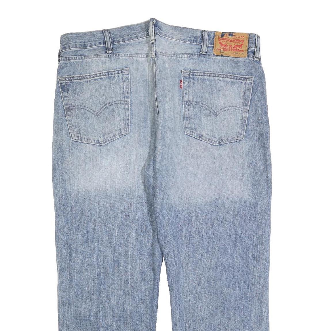 LEVI'S 514 Classic Mens Jeans Blue Classic Straight Denim Medium W38 L27 Faded