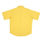 MARLBORO Mens Yellow Cotton Shirt L Short Sleeve Casual Classic