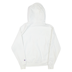 CHAMPION Mens White Pullover Hoodie L Cotton Blend Classic Logo Sweatshirt