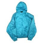 Womens Blue & Purple Hooded Zip Jacket M Polyester Blend Outdoor Casual