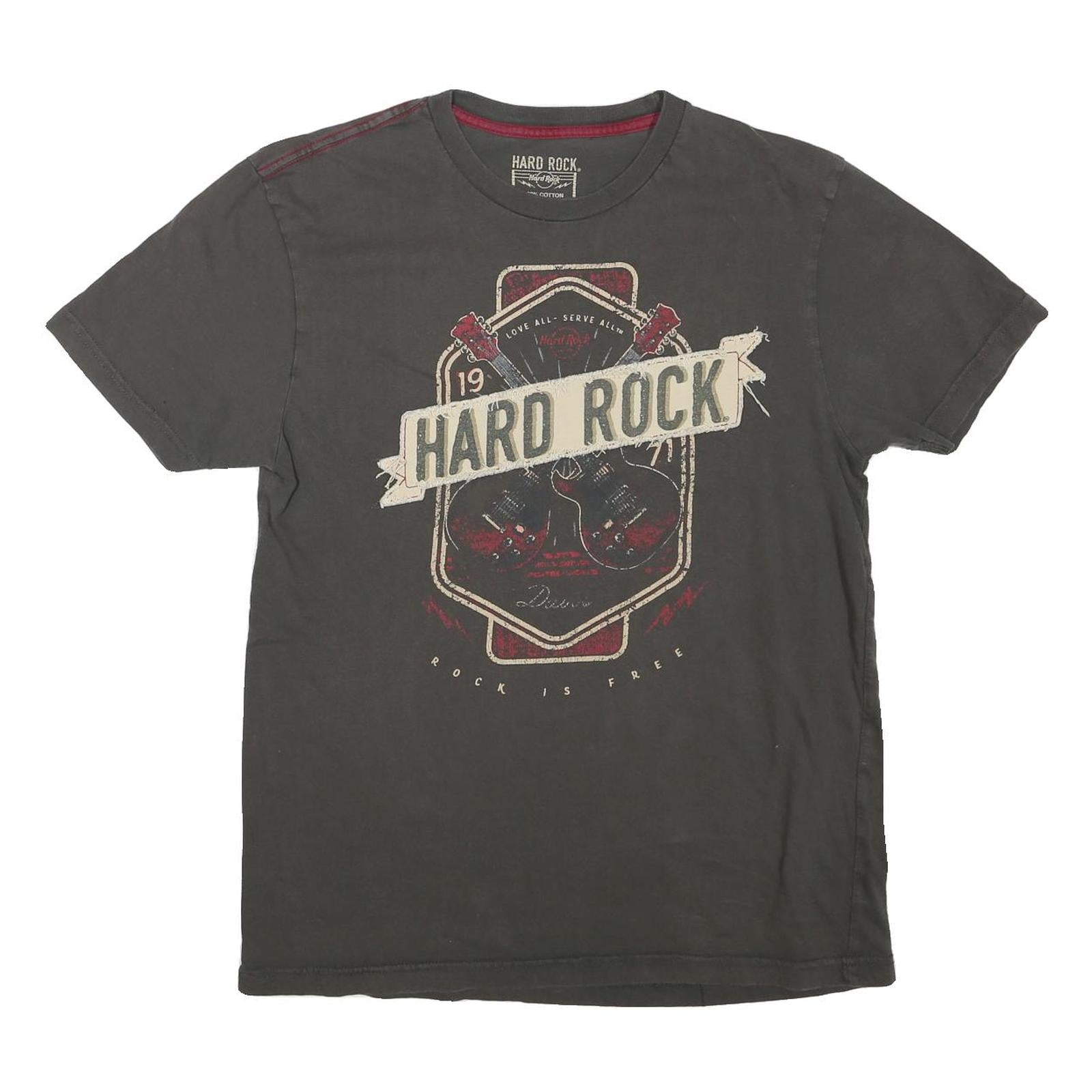 HARD ROCK CAFE Womens Black Graphic T-Shirt M Short Sleeve Crew Neck Cotton