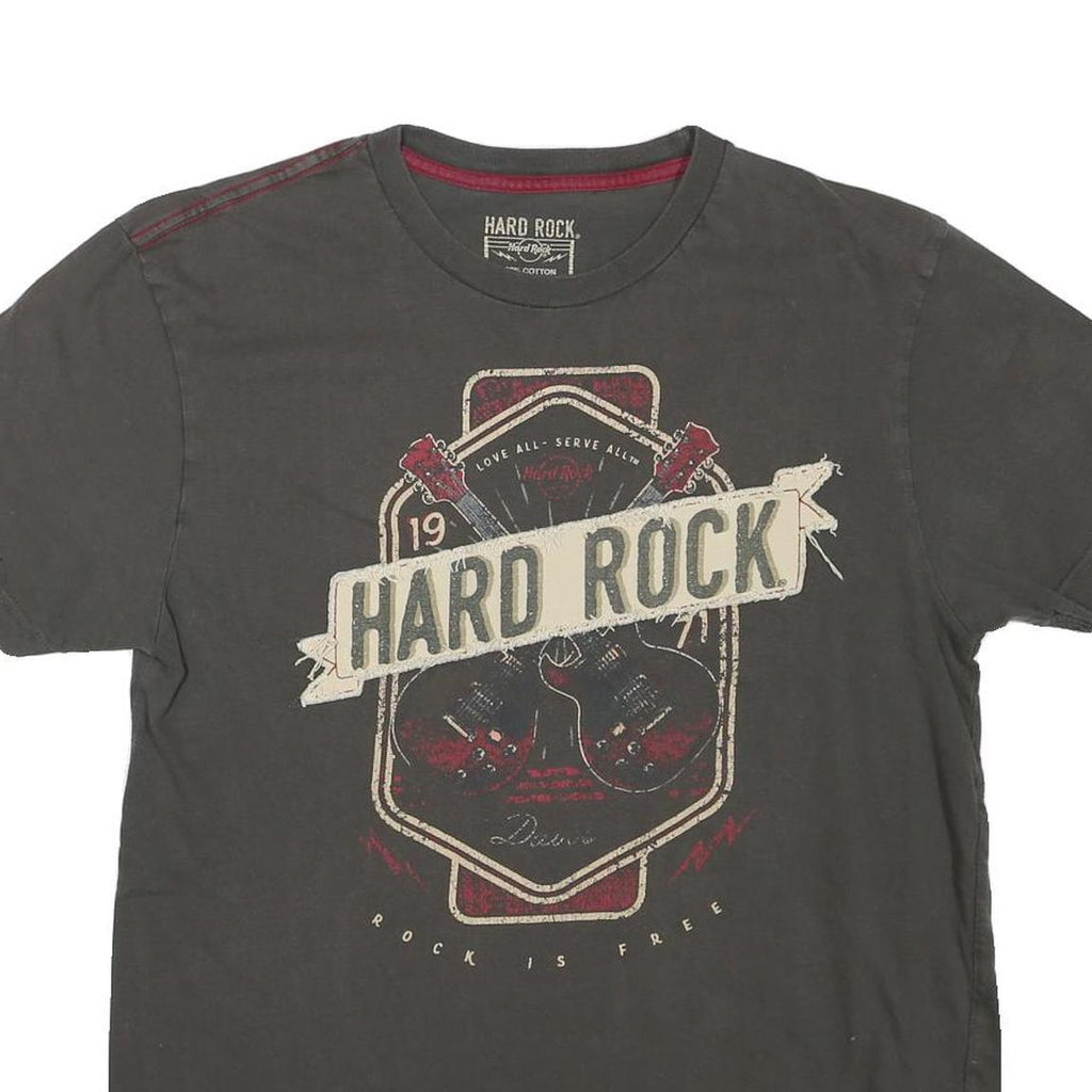 HARD ROCK CAFE Womens Black Graphic T-Shirt M Short Sleeve Crew Neck Cotton