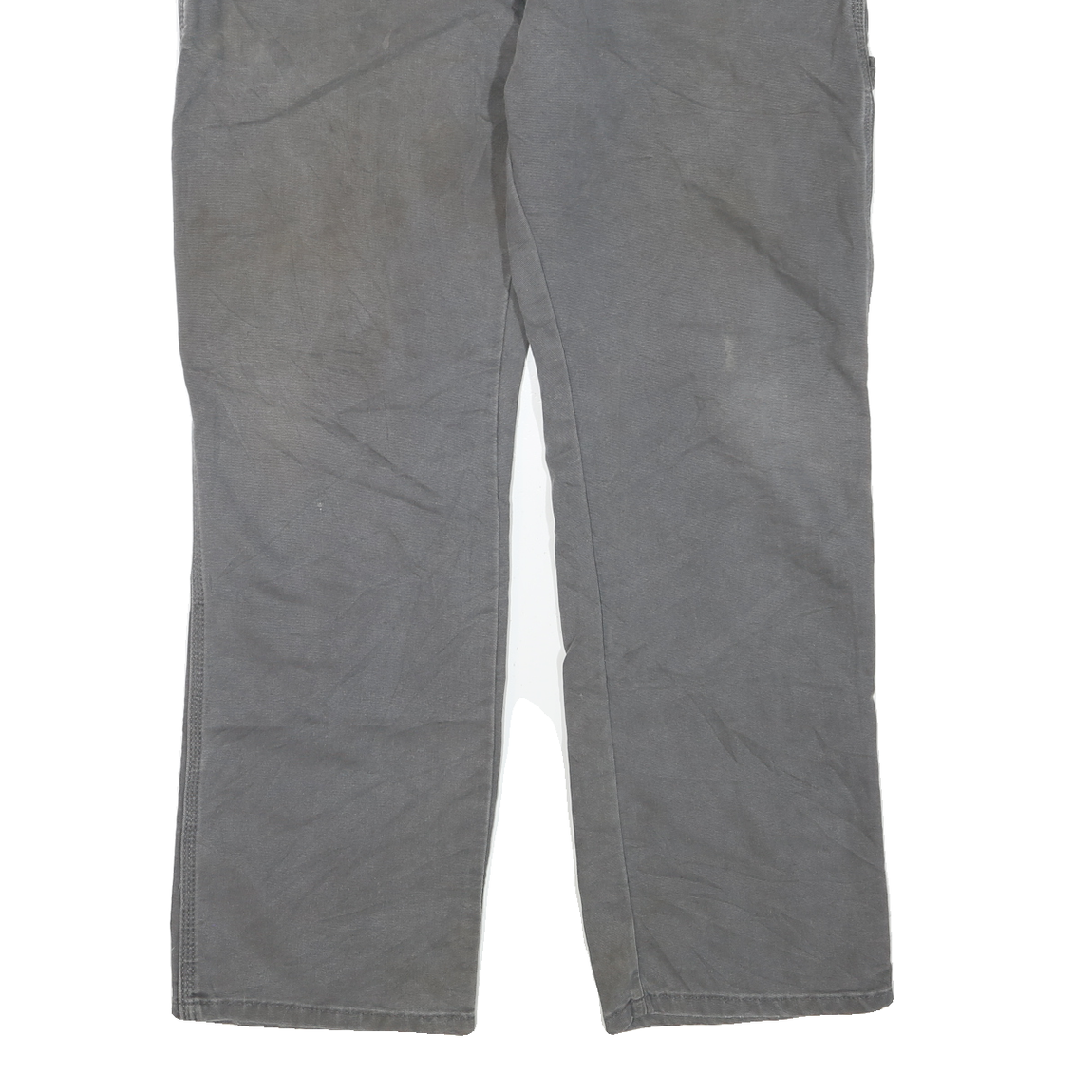 DICKIES Mens Jeans Grey Regular Straight Denim W38 L29 Workwear Casual Zip