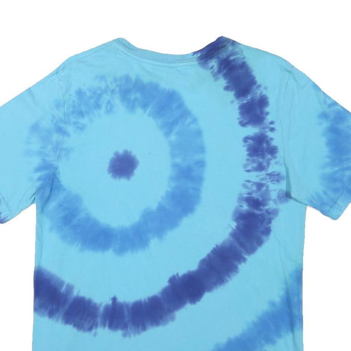 CIROQ Mens Blue Tie Dye T-Shirt XL Short Sleeve Crew Neck Casual Cotton Blend