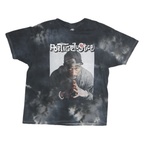 POETIC JUSTICE Mens Black Graphic T-Shirt XL Short Sleeve Crew Neck Cotton Blend