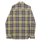 BARBOUR Womens Yellow & Grey Check Shirt UK 8 Long Sleeve Cotton Classic