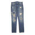 LEVI'S 511 Slim Mens Jeans Blue Slim Skinny Denim Medium W32 L34 Distressed